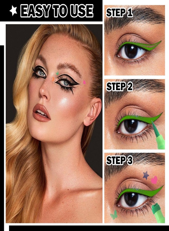 WENJLYJ 4PCS Liquid Eyeliner Stamps Set,Double-side Winged Eyeliner Stencil Pen - Image 5