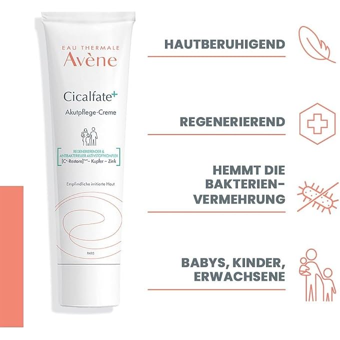 Avene Avne Cicalfate+ Akutpflege-Creme Empfindliche irritierte Top, 100 ml Cream - Image 2
