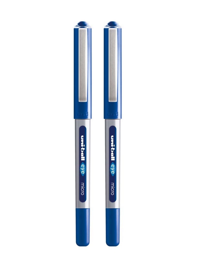 Uniball قلم حبر سائل Eye Micro مكون من قطعتين برأس 0.5 مم وحبر أزرق  - Image 1