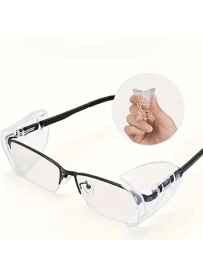4pcs Transparent Glasses Side Guards Soft Material Eyewear Protectors Anti Drop - Image 2
