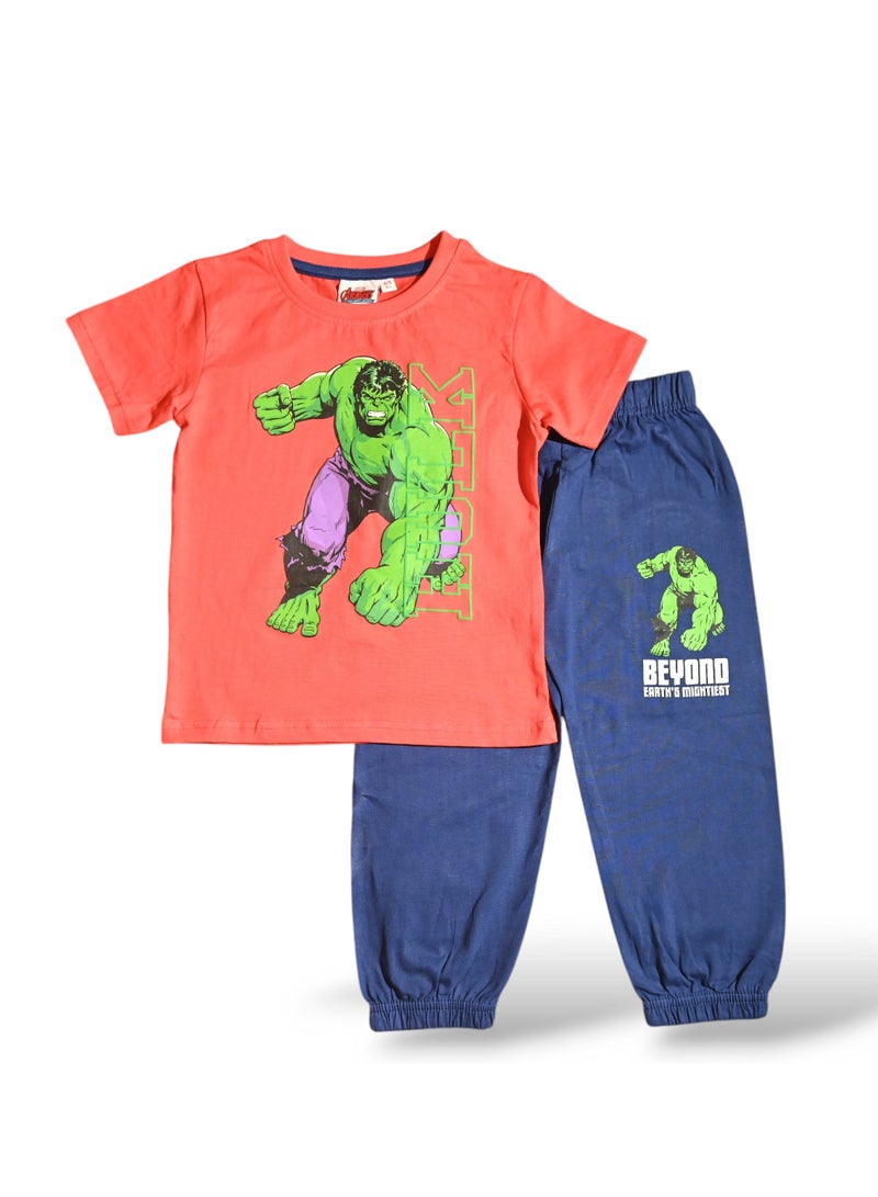 AVENGERS HULK - ‬‪BOYS SHORT SLEEVE PAJAMA SET‬ - Image 1