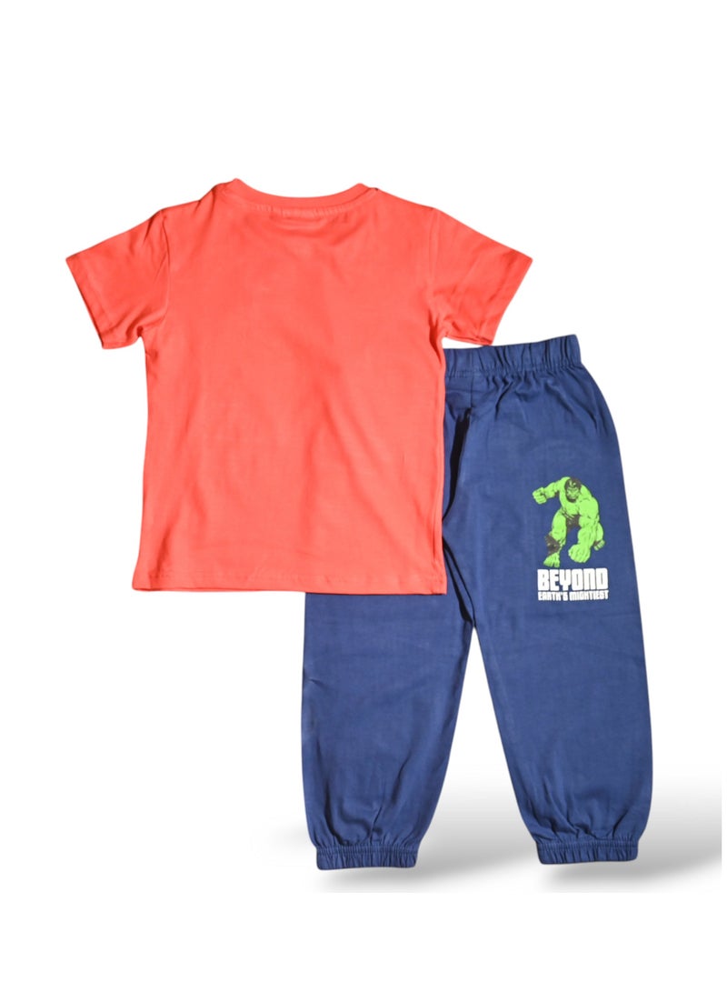 AVENGERS HULK - ‬‪BOYS SHORT SLEEVE PAJAMA SET‬ - Image 4