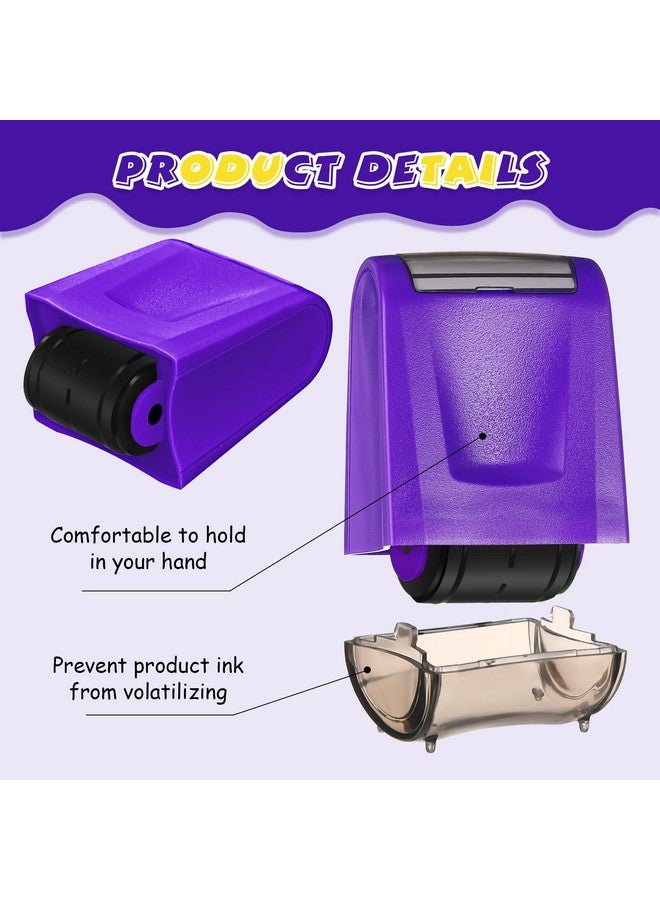 Sherr 2 Dashed Handwriting Lines Practice Roller Stamp Self Inking Line Rolling Stamps Teacher Stamps Sentence Strips Handwriting Practice For Kids Teachers (Purple,2.72 X 2.44 X 1.54 Inch) - Image 4
