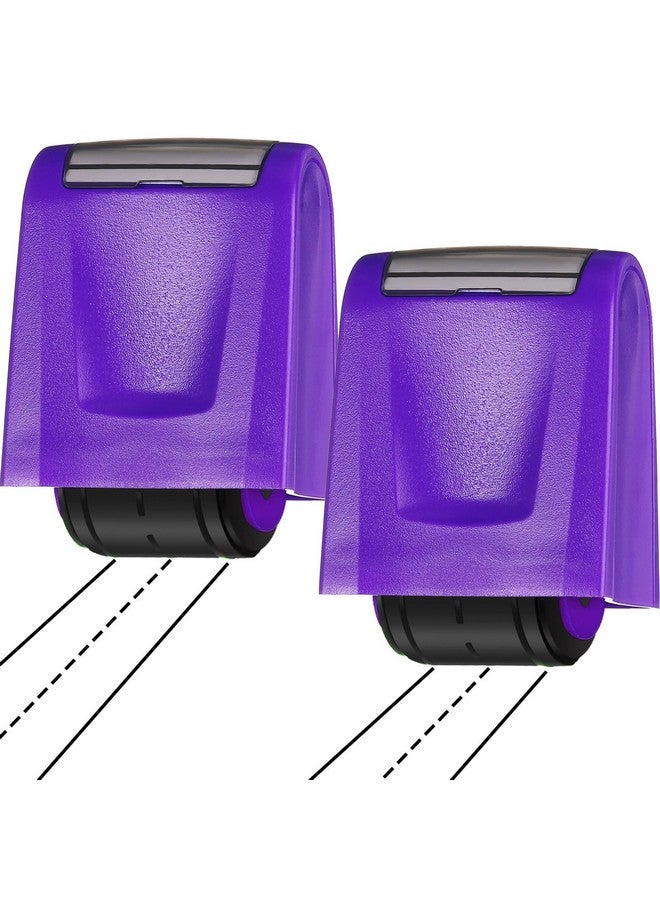 Sherr 2 Dashed Handwriting Lines Practice Roller Stamp Self Inking Line Rolling Stamps Teacher Stamps Sentence Strips Handwriting Practice For Kids Teachers (Purple,2.72 X 2.44 X 1.54 Inch) - Image 1