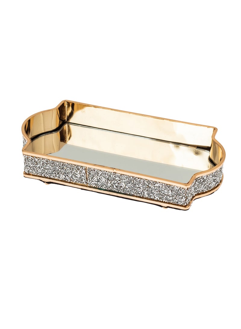 Dania Gold metal top with mirror floor, elegant design - Image 1