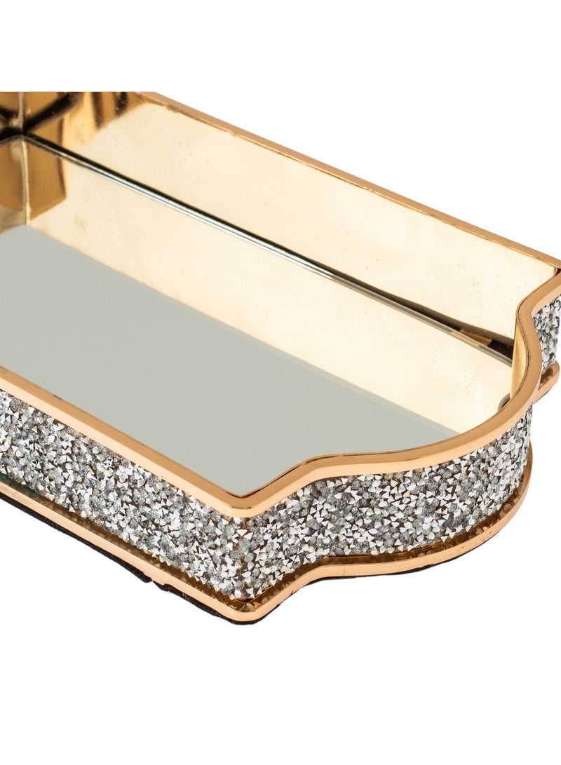 Dania Gold metal top with mirror floor, elegant design - Image 2