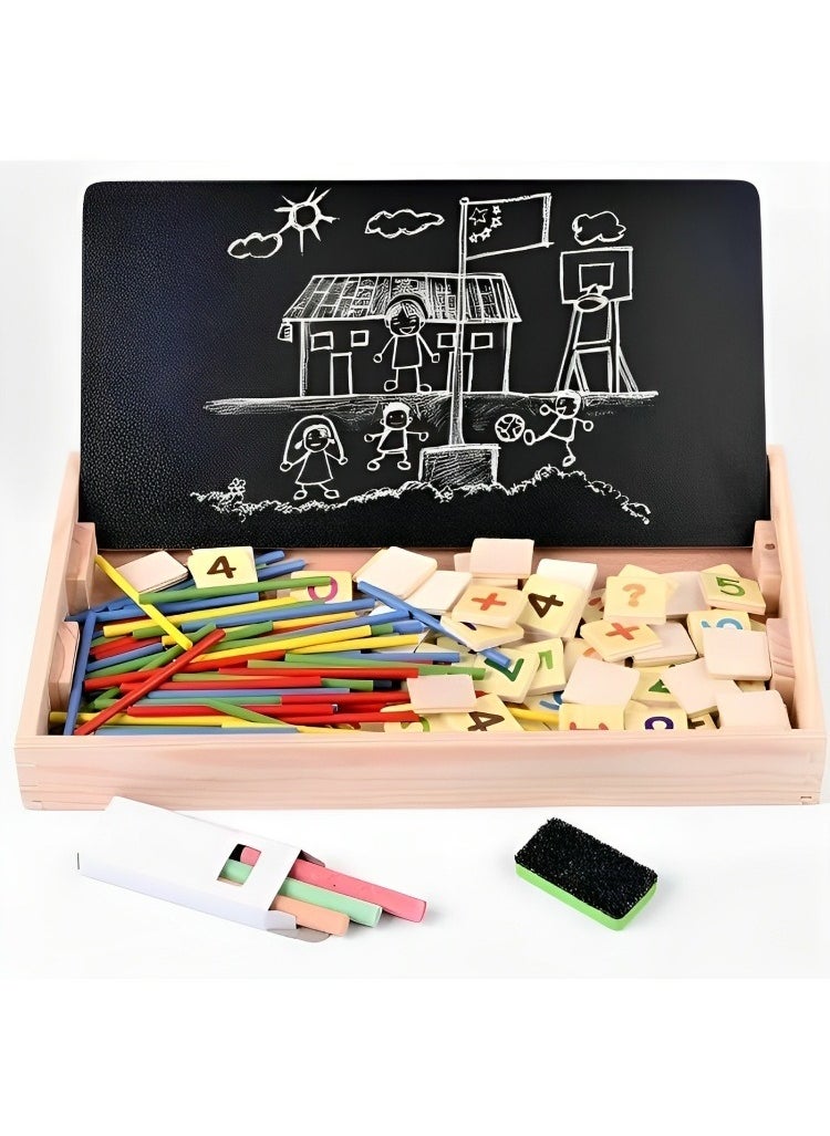 Montessori Set for Toddler, 2 in 1 Multi Functional Educational Wooden Digital Computing, Early Learning Blocks Box Set for Kids, Wonderful Gifts for Boys & Girls  - Image 5