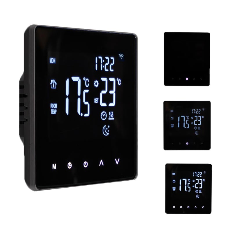 Smart Thermostat: Black Wifi Thermostat - Weekly Programmable With 1℃ Accuracy Touch Screen Thermostat for Home Water Heating Industrial Commercial Rooms - Image 1