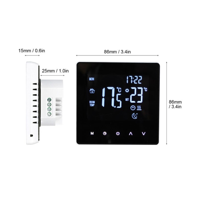 Smart Thermostat: Black Wifi Thermostat - Weekly Programmable With 1℃ Accuracy Touch Screen Thermostat for Home Water Heating Industrial Commercial Rooms - Image 4