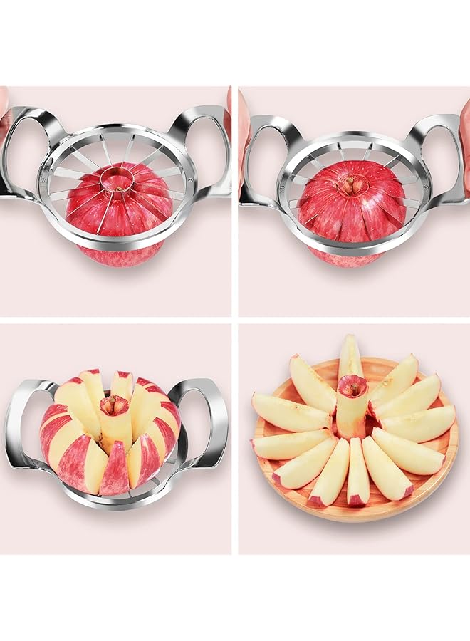 إكسفور قطاعة تفاح، ١٢ شفرة لتقشير التفاح، قطاعة تفاح حادة من الفولاذ المقاوم للصدأ، أداة إزالة اللب، أداة تقشير. إصدار مُحسّن لتقشير التفاح، مُصمم لتفاح يصل حجمه إلى ٤ بوصات. - Image 4