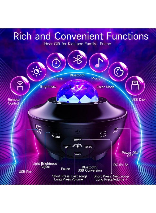Rylan Rylan Plastic Galaxy Star Projector Night LED Lamp for Bedroom | Astronaut Space Projector Night Light for Kids | with Bluetooth Music Speaker & Remote  - Image 2