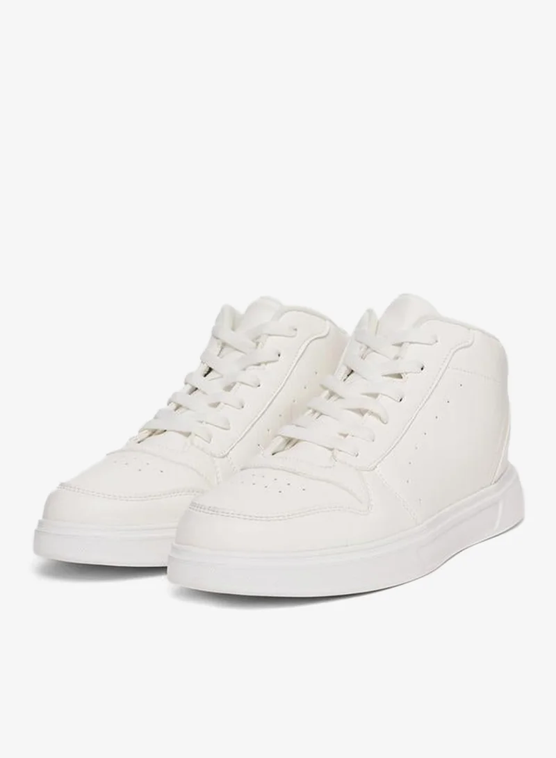 Styli Active Mid-Lace Up Platform Sole Sneakers