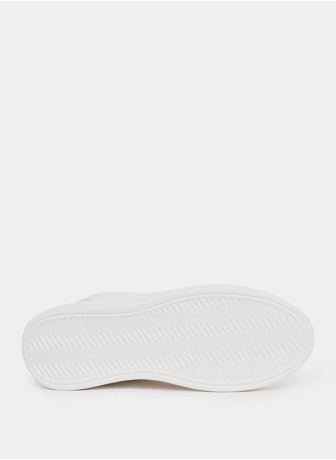 Styli Mid-Lace Up Platform Sole Sneakers