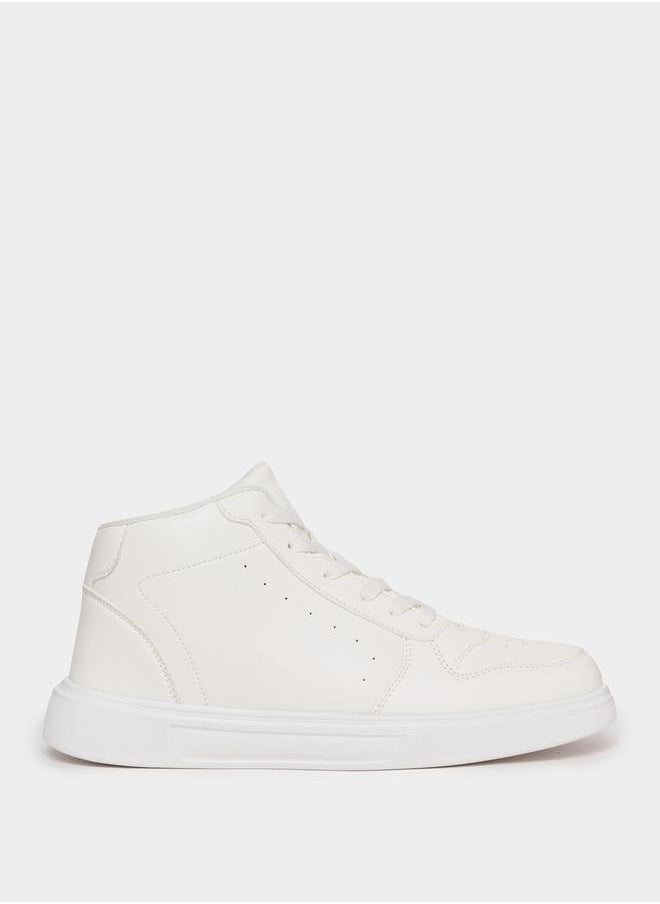 Styli Mid-Lace Up Platform Sole Sneakers  - Image 1