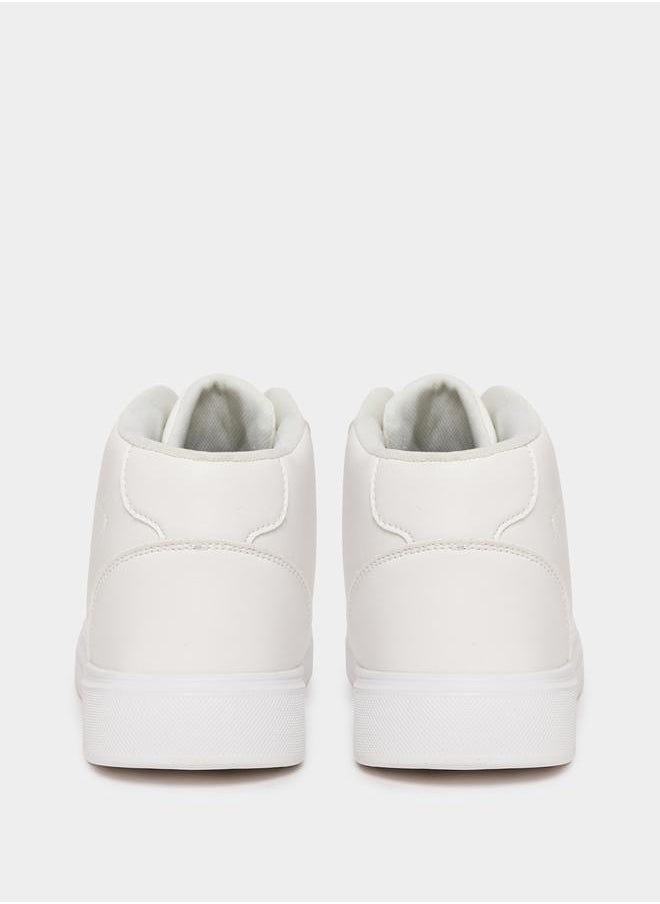 Styli Mid-Lace Up Platform Sole Sneakers  - Image 3