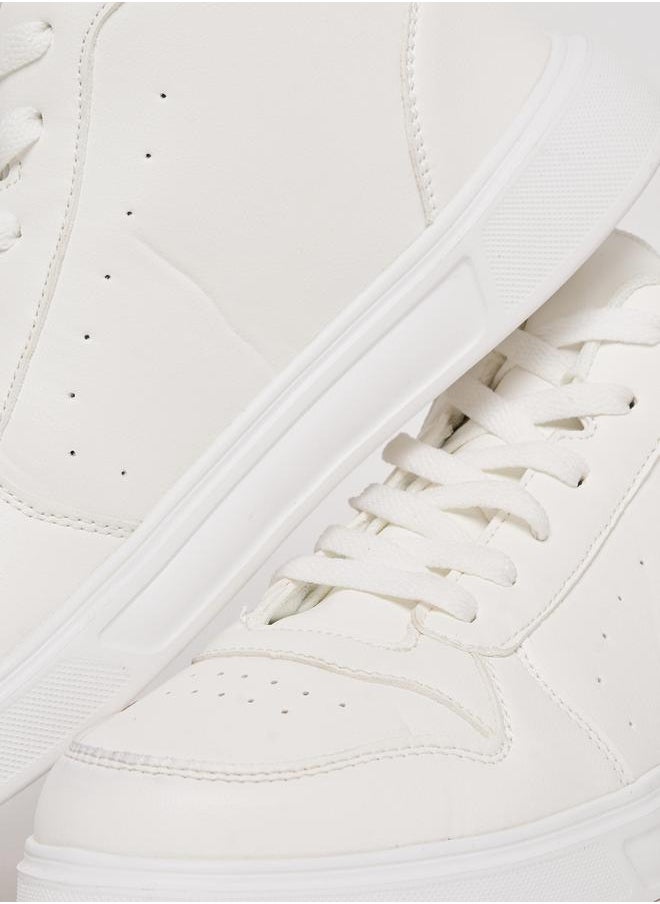 Styli Mid-Lace Up Platform Sole Sneakers  - Image 4