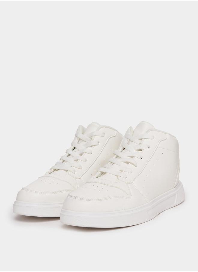 Styli Mid-Lace Up Platform Sole Sneakers  - Image 2