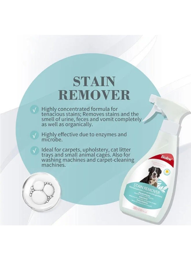 بايولاين بخاخ مزيل بقع الكلاب والقطط من بيولاين - مثالي للاستخدام على المفروشات والسجاد، سعة 300 مل [الحجم - 300 مل] - Image 2