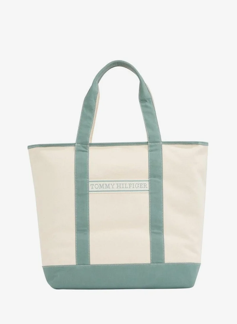 TOMMY HILFIGER SUMMER CANVAS TOTE BAG