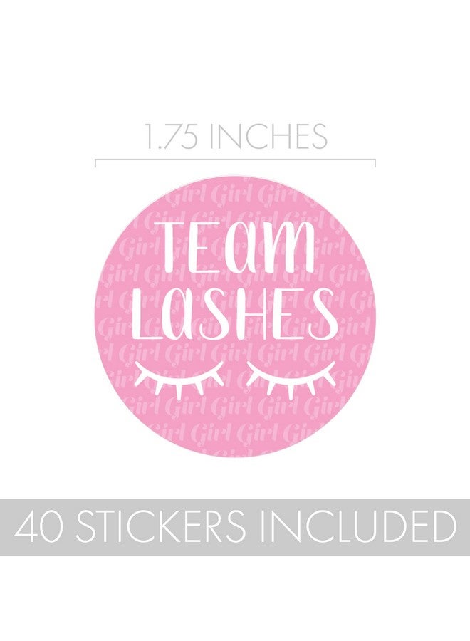 DISTINCTIVS Baby Gender Reveal Team Boy Or Girl Stickers Lashes Or Staches 40 Labels - Image 4