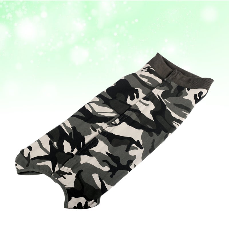 Elastic Four-leg Pet Sterilization Costume Breathable Dog Recovery Clothing Pet Supplies for Dog Puppy (Camouflage, Size ) - Image 5