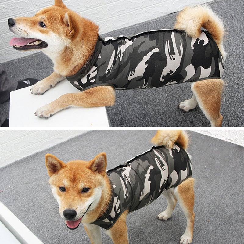 Elastic Four-leg Pet Sterilization Costume Breathable Dog Recovery Clothing Pet Supplies for Dog Puppy (Camouflage, Size ) - Image 4