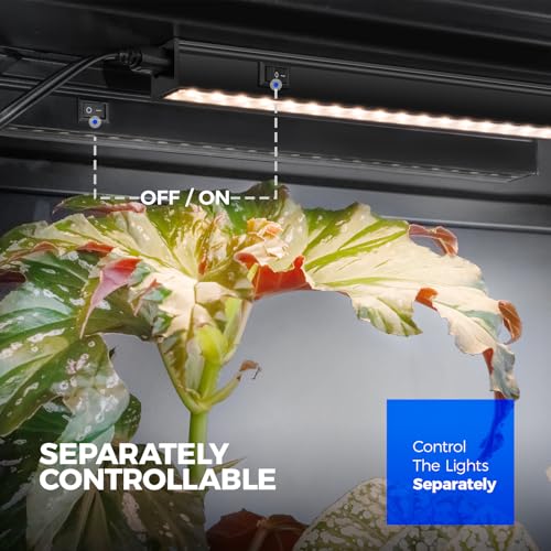 Barrina Grow Lights for Indoor Plants, Full Spectrum Sunlight, Black Cover LED Grow Light Bulbs, T5 Grow Light Strip, 1ft Plant Light for Indoor Plants Growing, 3 Mounting Modes, Yellow, 4 Packs - Image 5