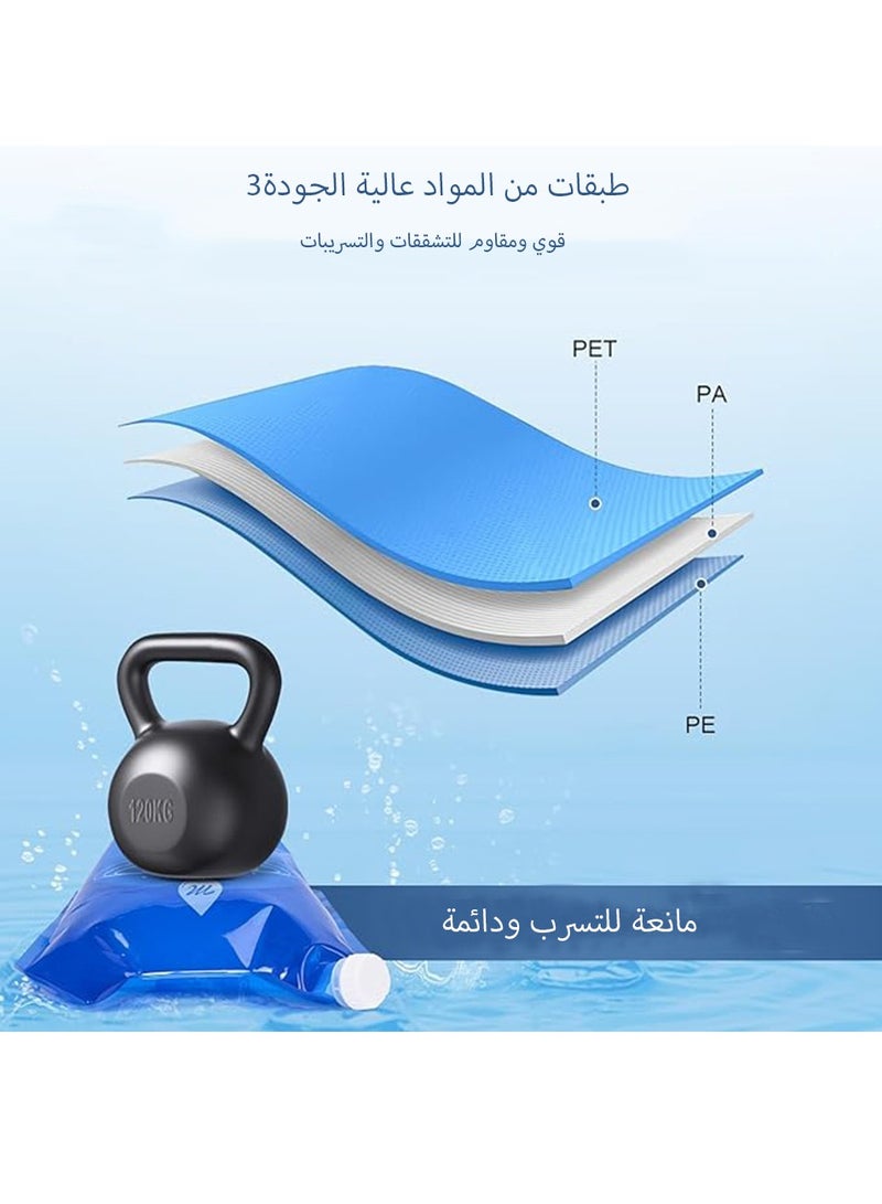 HAOHAN 3 Packs Water Container Bags,  BPA Free No-Leak Foldable Plastic 1.3 Gallon Water Container Bag for Camping Hiking Backpack Emergency Storage Jug - Image 4