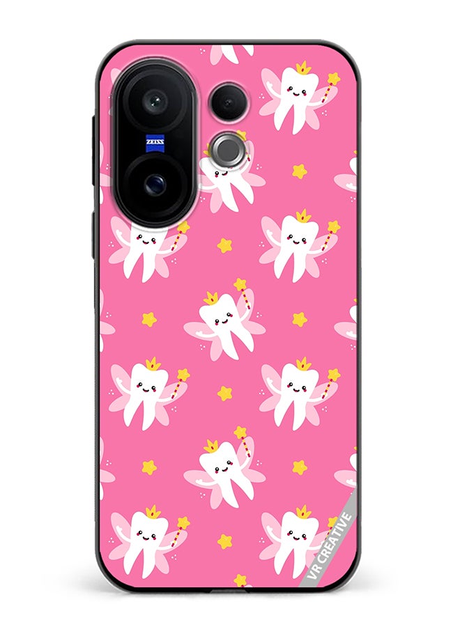 Protective Case Cover For Vivo X200 FE Cute Tooth Fairy Design Multicolour