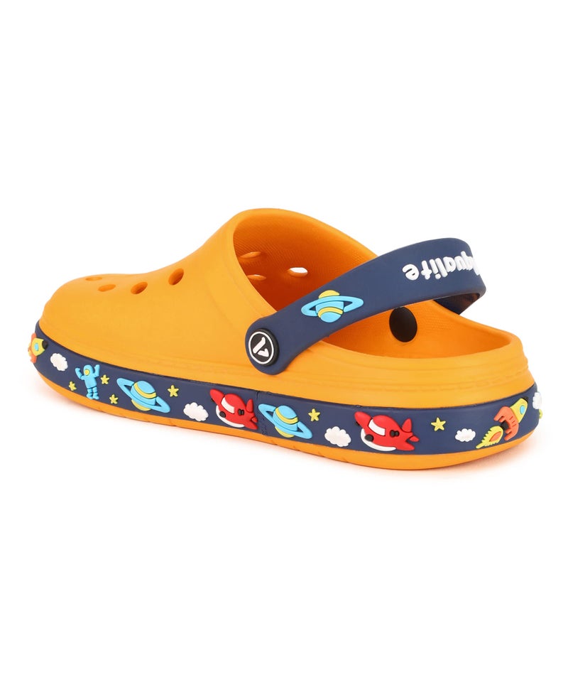 Aqualite Boy's Yellow & Navy Blue Clogs - 9 UK - Image 4