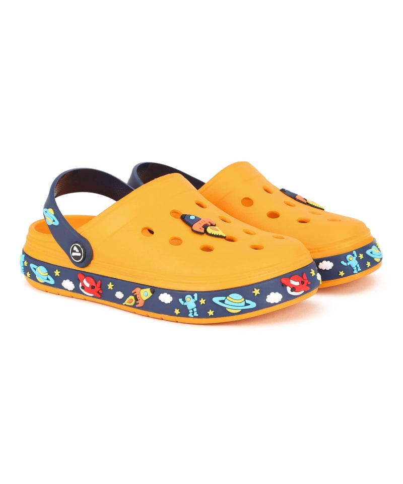 Aqualite Boy's Yellow & Navy Blue Clogs - 9 UK - Image 1