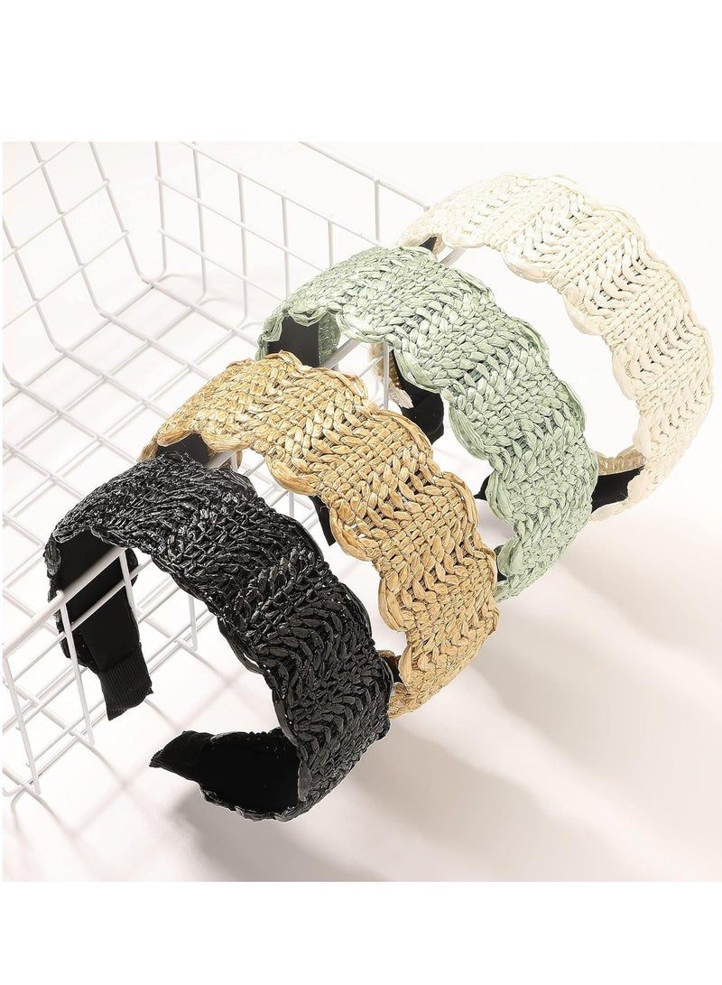 إسكدنيا Headbands Women Hair Head Bands，Cute Wide Woven Hair Bands for Women and Girls Fashion - Image 5