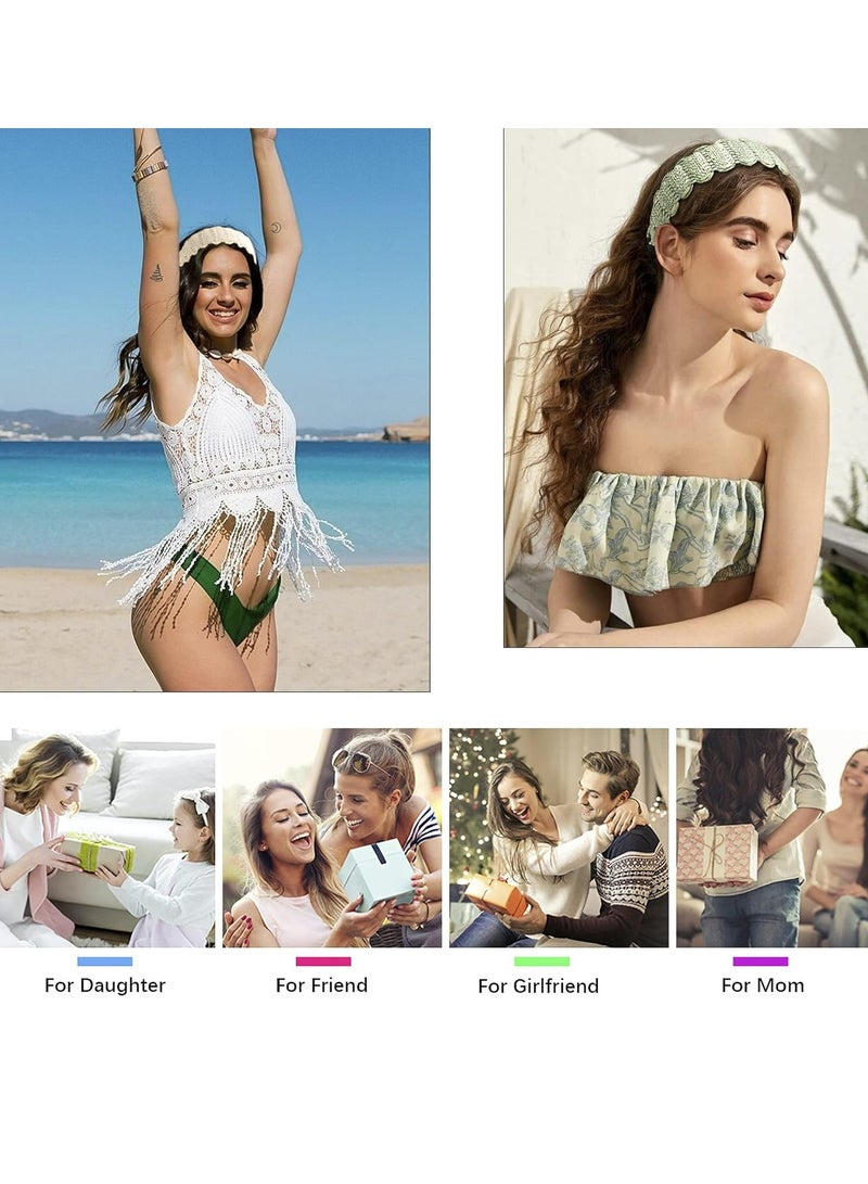 إسكدنيا Headbands Women Hair Head Bands，Cute Wide Woven Hair Bands for Women and Girls Fashion - Image 4