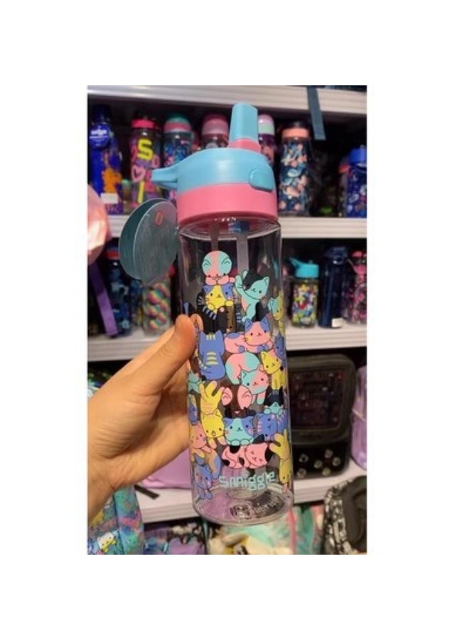Smiggle Australia Kids Straw Water Bottle - Large Capacity Travel Cup
