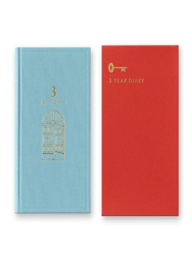 Midori Phil design Three Years Diary/Design Phil Green Diary 3 Years Continuous Use Door Light Blue 12,394,006 - Image 3