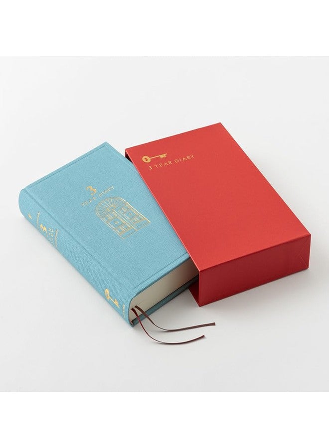 Midori Phil design Three Years Diary/Design Phil Green Diary 3 Years Continuous Use Door Light Blue 12,394,006 - Image 2