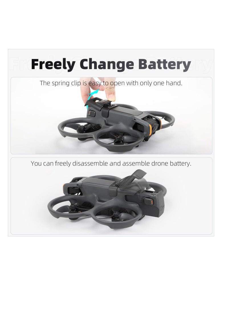 Excefore إطار حماية مشبك البطارية لـ DJI Avata 2، حامل مشبك البطارية لـ DJI Avata، ملحقات الطائرات بدون طيار، مضاد للإطلاق، مضاد للسقوط، واقي بطارية أسود - Image 4