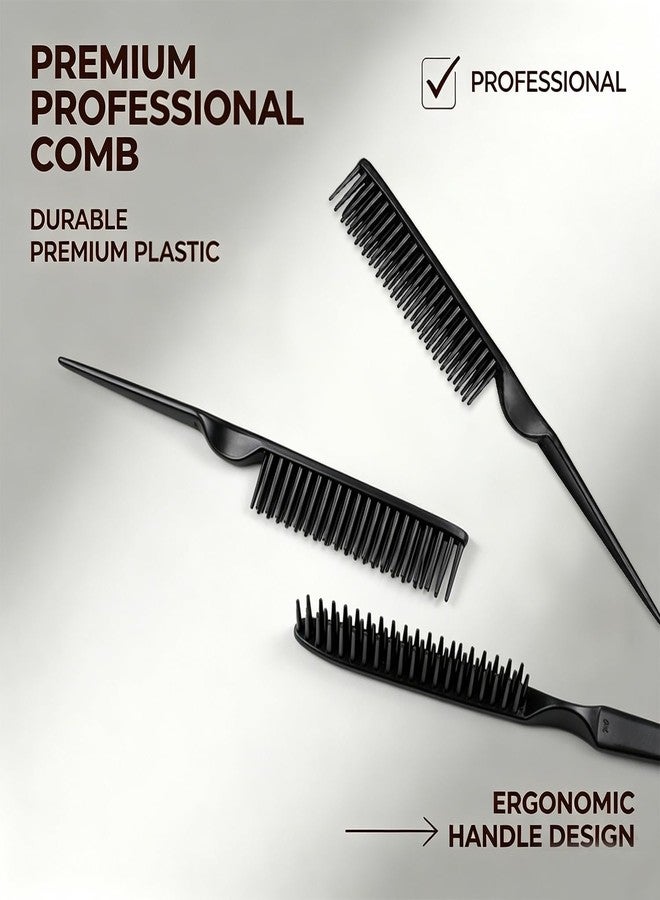 HJYOK 3 Row Comb for Natural Hair, 4PCS Three Row Comb for Curly Hair Styling Comb for Detangling, Defining and Separating Curls - Image 4