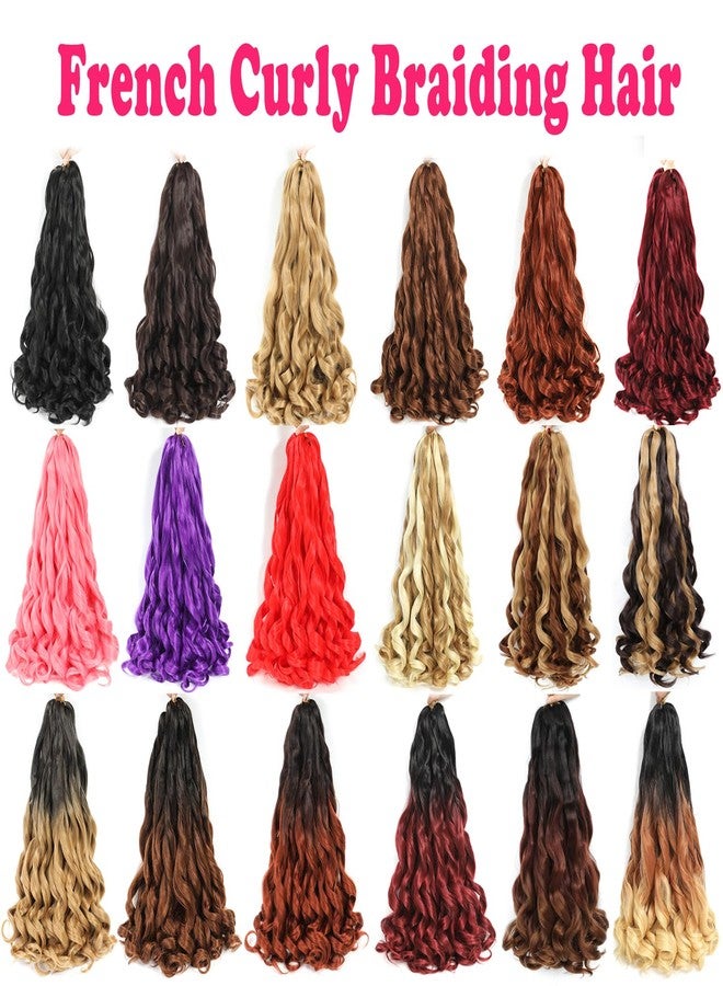 conrora French Curly Braiding Hair 24 Inch 8 Packs - Pre Stretched Bouncy Braiding Hair- Loose Wavy Synthetic Hair (24 inch 4/30) - Image 5