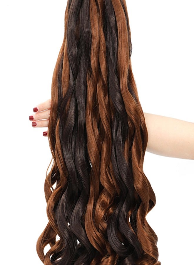 conrora French Curly Braiding Hair 24 Inch 8 Packs - Pre Stretched Bouncy Braiding Hair- Loose Wavy Synthetic Hair (24 inch 4/30) - Image 3