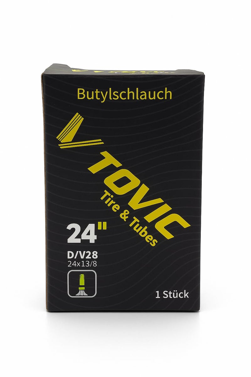 V-Tovic Tires V-Tovic 24-Inch Bike Inner Tube, DV28 Valve – Heavy-Duty Butyl Rubber - Image 5