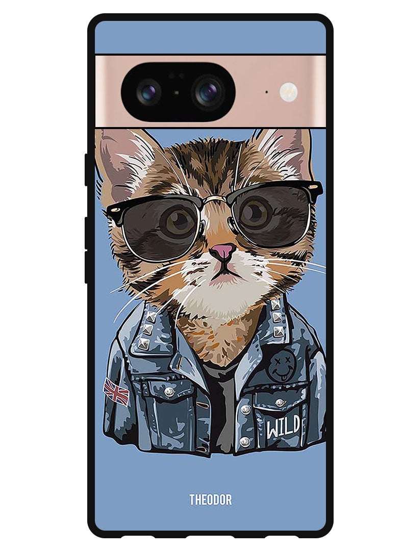 Theodor Protective Case Anti Scratch Shock Proof Bumper Cover For Google Pixel 8 Swag Cat - Image 1