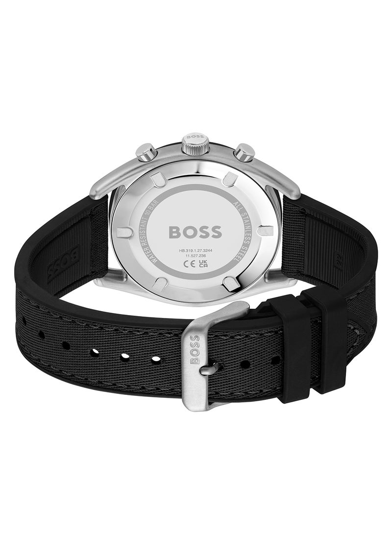 HUGO BOSS - Men's Chronograph Round Shape Silicone Wrist Watch 1514091 - 44 Mm - Image 1