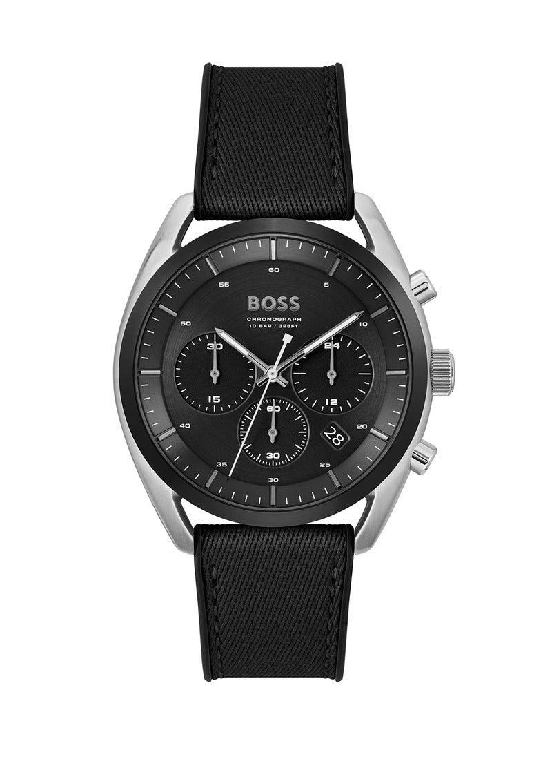 HUGO BOSS - Men's Chronograph Round Shape Silicone Wrist Watch 1514091 - 44 Mm - Image 1