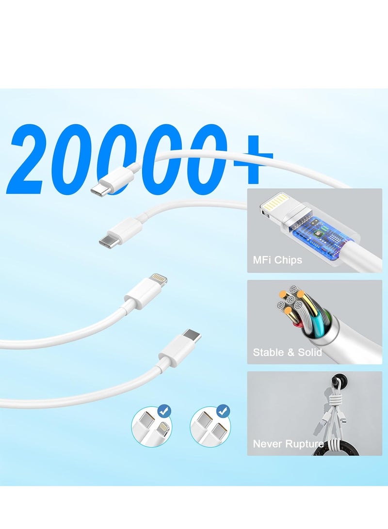 General iPhone Car Charger Fast Charging, 60W Dual USB-C Power Cigarette Lighter Car Charger+Type-C Cable&Lightning Cable for iPhone 15 14 13 12 11 Pro Plus XS XR iPad, Samsung and More  - Image 5