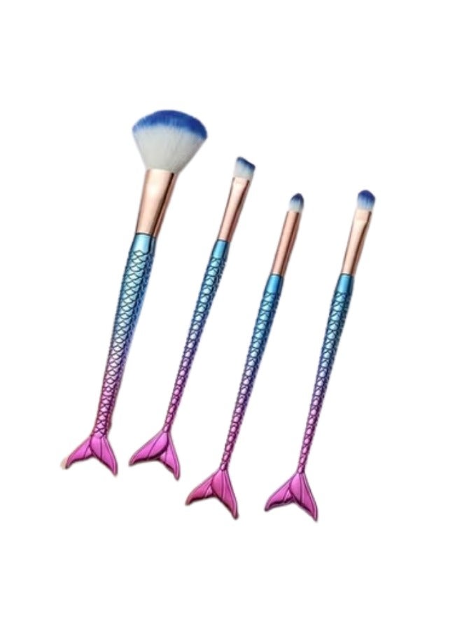 مجموعة مكونة من 4 قطع فرش مستحضرات التجميل  (ألوان متنوعة) - Image 1