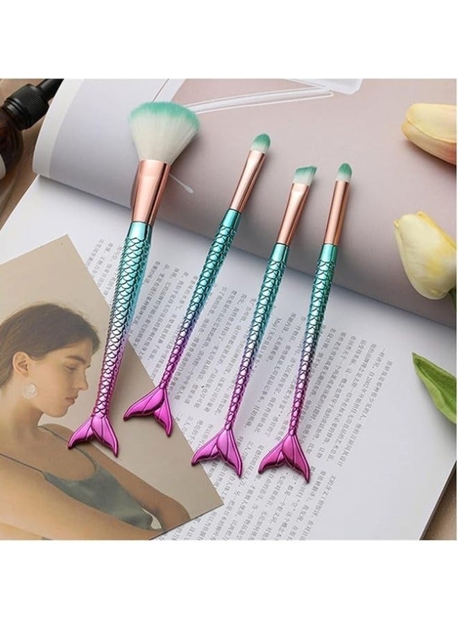 مجموعة مكونة من 4 قطع فرش مستحضرات التجميل  (ألوان متنوعة) - Image 2