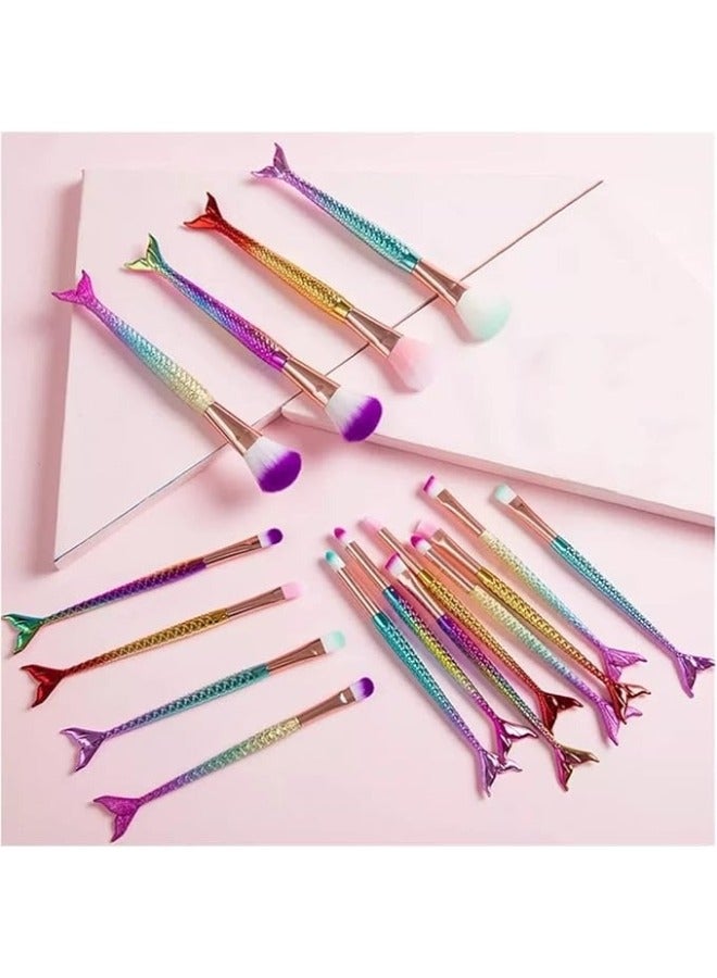 مجموعة مكونة من 4 قطع فرش مستحضرات التجميل  (ألوان متنوعة) - Image 4