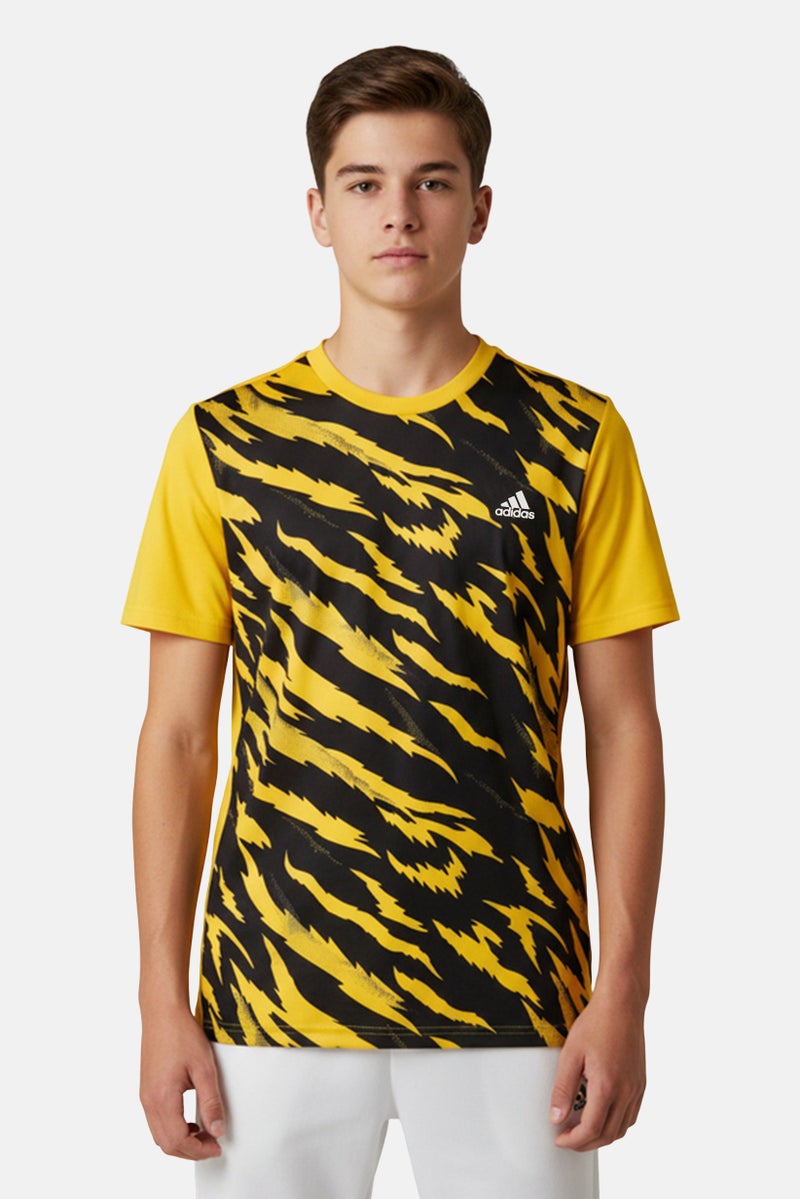 Adidas Kids Boy Brand Logo Training T-Shirt, Multicolor - Image 1