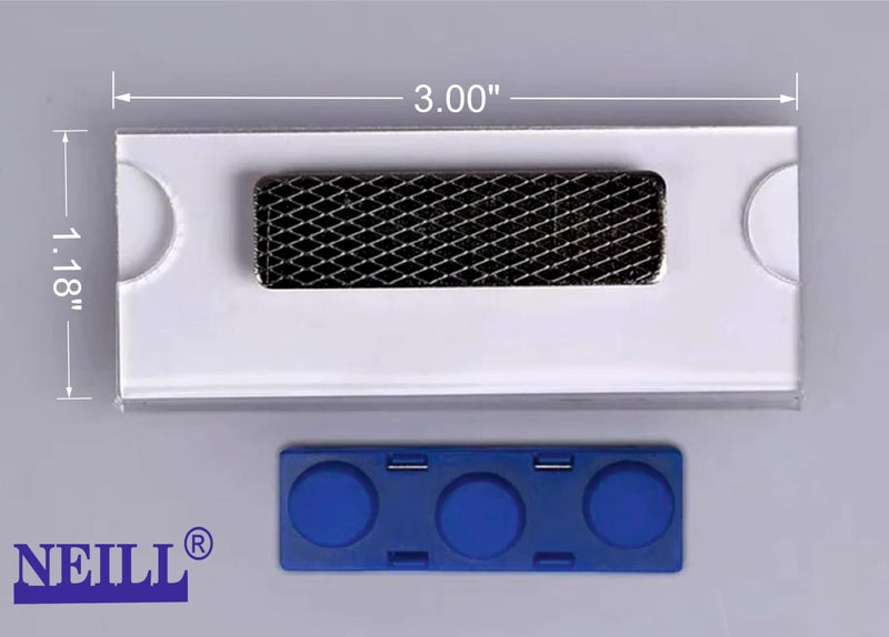 NEILL® Acrylic Magnetic Name Badge Holder, Size 1.18"x 3.0", Pack of 6 Pcs, Magnetic Clear Label Holders Magnetic Name Tag Blank Name Label For offices school conference meeting exhibition event store - Image 3